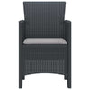 Hage Stol 2 pcs Antrasitt 53 x 49 x 85 cm PP