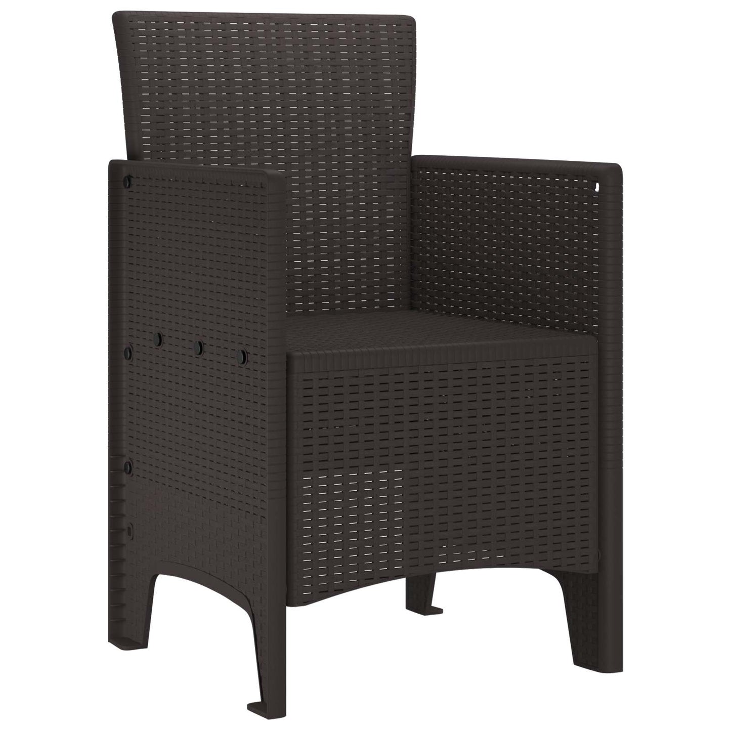 Hage Stol med pute 2 pcs Brun 53 x 49 x 85 cm Polypropen vidaXL