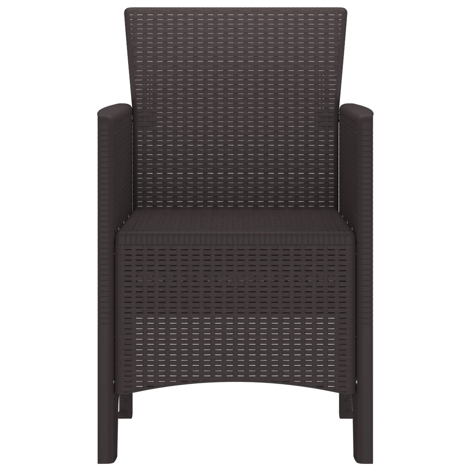 Hage Stol med pute 2 pcs Brun 53 x 49 x 85 cm Polypropen vidaXL