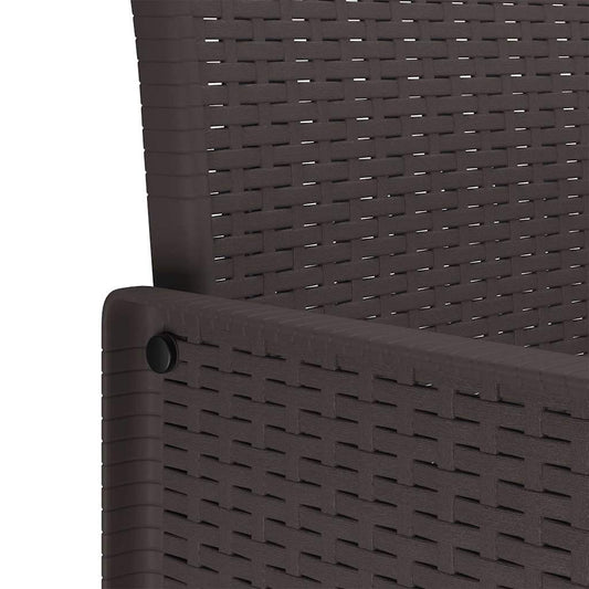 Hage Stol med pute 2 pcs Brun 53 x 49 x 85 cm Polypropen