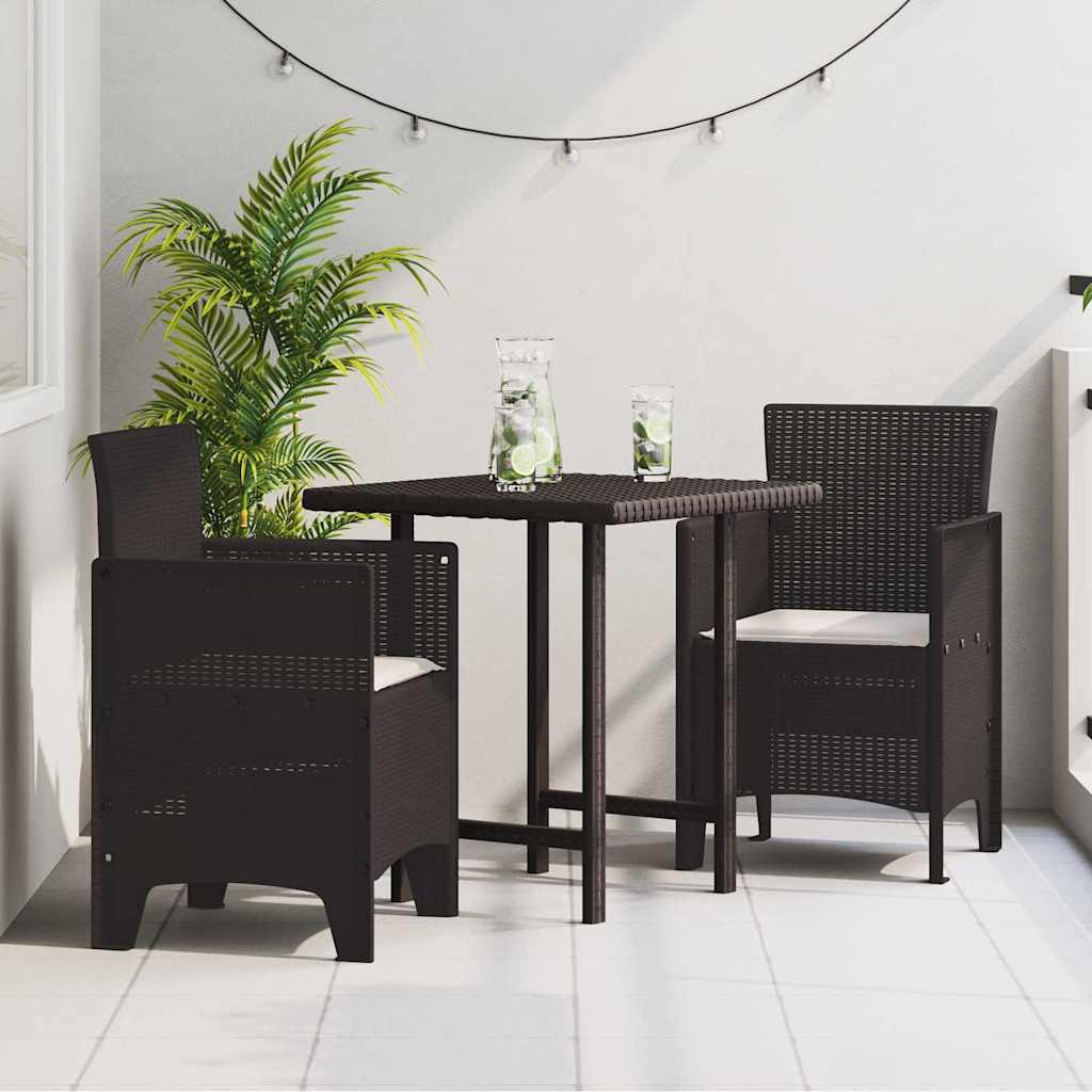 Hage Stol med pute 2 pcs Brun 53 x 49 x 85 cm Polypropen