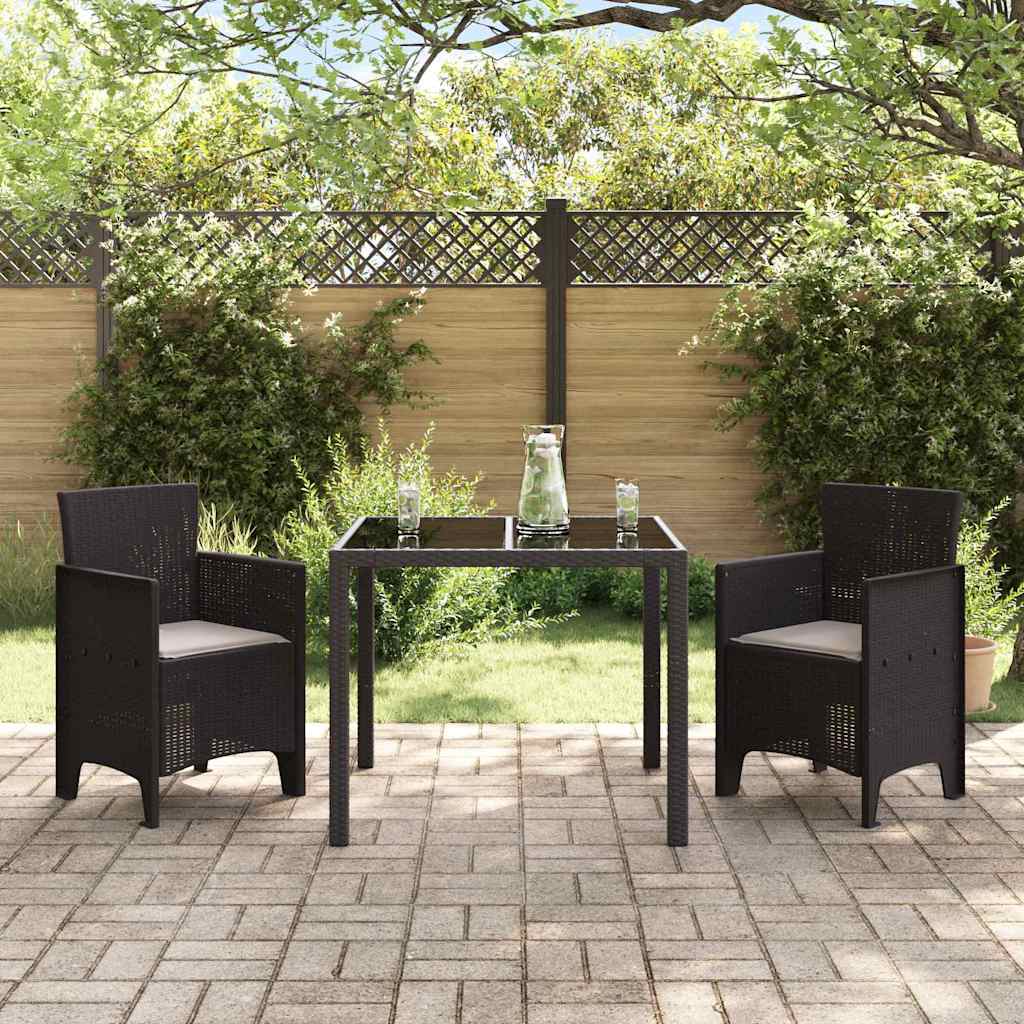 Hage Stol med pute 2 pcs Brun 53 x 49 x 85 cm Polypropen