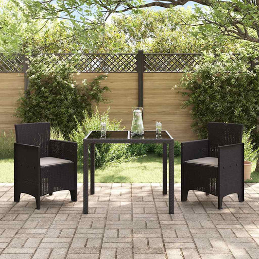 Hage Stol med pute 2 pcs Brun 53 x 49 x 85 cm Polypropen