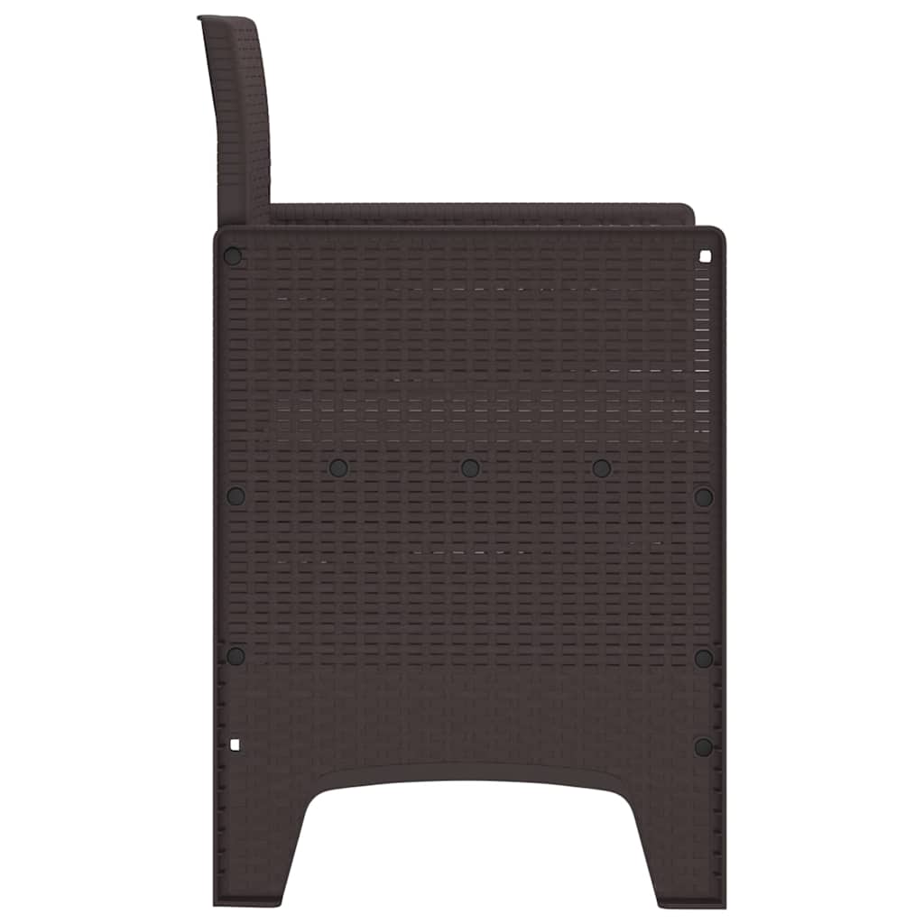 Hage Stol med pute 2 pcs Brun 53 x 49 x 85 cm Polypropen