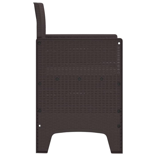 Hage Stol med pute 2 pcs Brun 53 x 49 x 85 cm Polypropen
