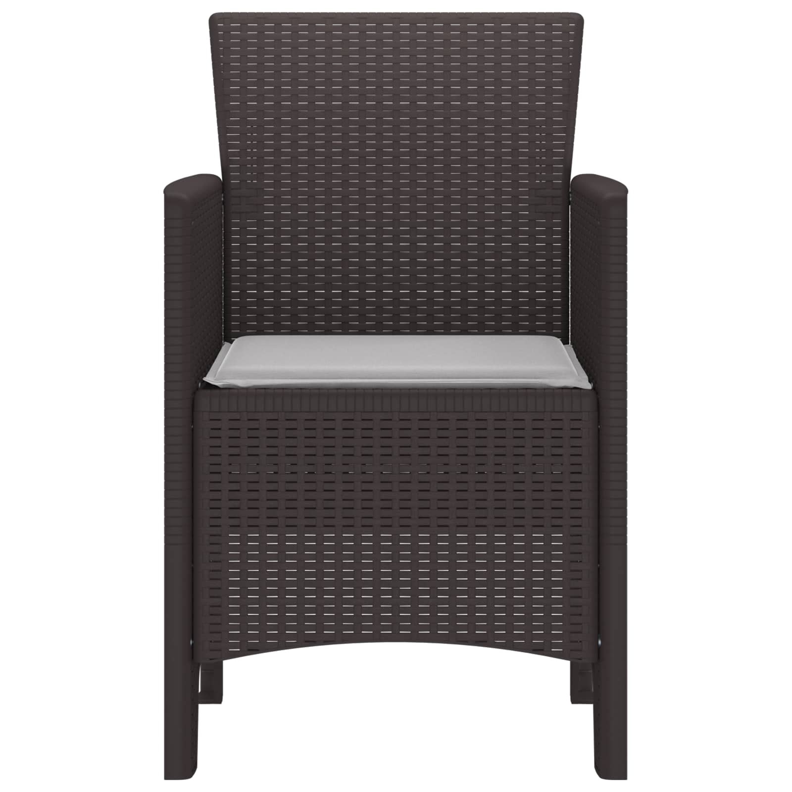 Hage Stol med pute 2 pcs Brun 53 x 49 x 85 cm Polypropen vidaXL
