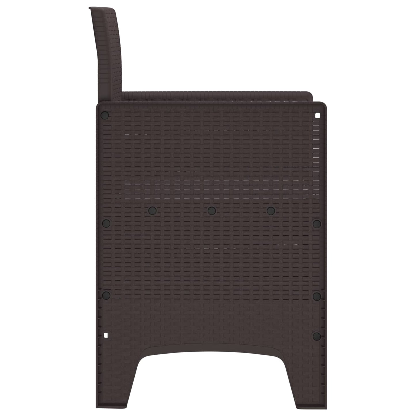 Hage Stol med pute 2 pcs Brun 53 x 49 x 85 cm Polypropen vidaXL