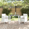 Hage Stol 2 pcs Hvit 53 x 49 x 85 cm PP