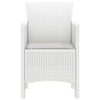 Hage Stol 2 pcs Hvit 53 x 49 x 85 cm PP