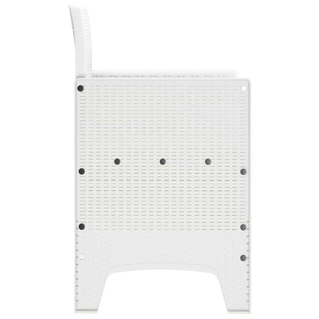 Hage Stol med pute 2 pcs Hvit 53 x 49 x 85 cm Polypropen