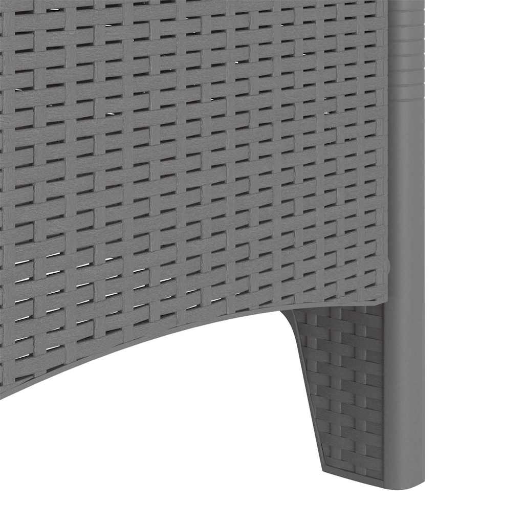 Hage Stol med pute 2 pcs Lysegrå 53 x 49 x 85 cm Polypropen