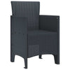 Hage Stol 4 pcs Antrasitt 53 x 49 x 85 cm PP