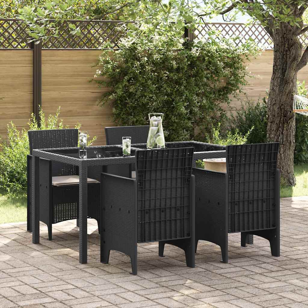 Hage Stol med pute 4 pcs Antrasitt 53 x 49 x 85 cm Polypropen