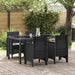 Hage Stol med pute 4 pcs Antrasitt 53 x 49 x 85 cm Polypropen