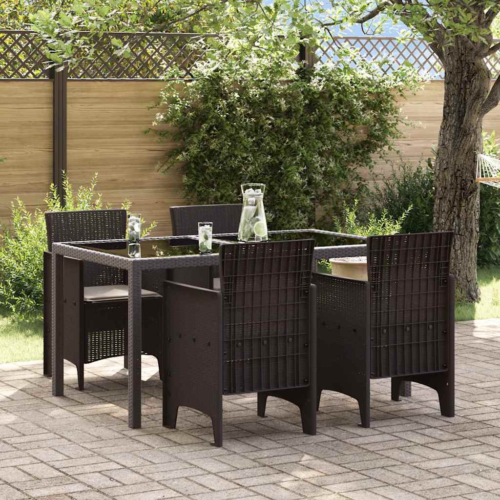 Hage Stol 4 pcs Brun 53 x 49 x 85 cm PP