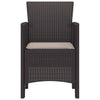 Hage Stol 4 pcs Brun 53 x 49 x 85 cm PP