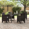 Hage Stol 4 pcs Brun 53 x 49 x 85 cm PP