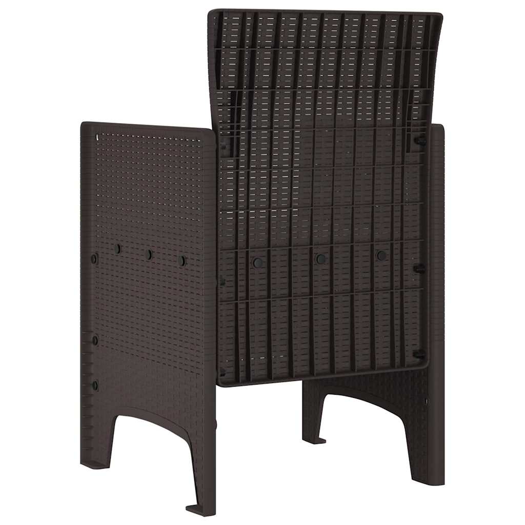 Hage Stol 4 pcs Brun 53 x 49 x 85 cm PP