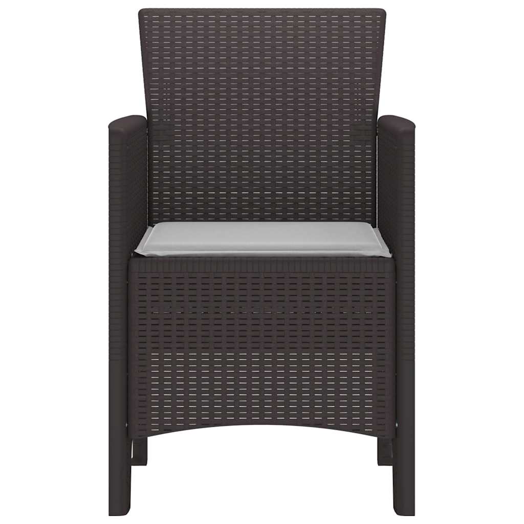 Hage Stol 4 pcs Brun 53 x 49 x 85 cm PP