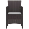 Hage Stol 4 pcs Brun 53 x 49 x 85 cm PP
