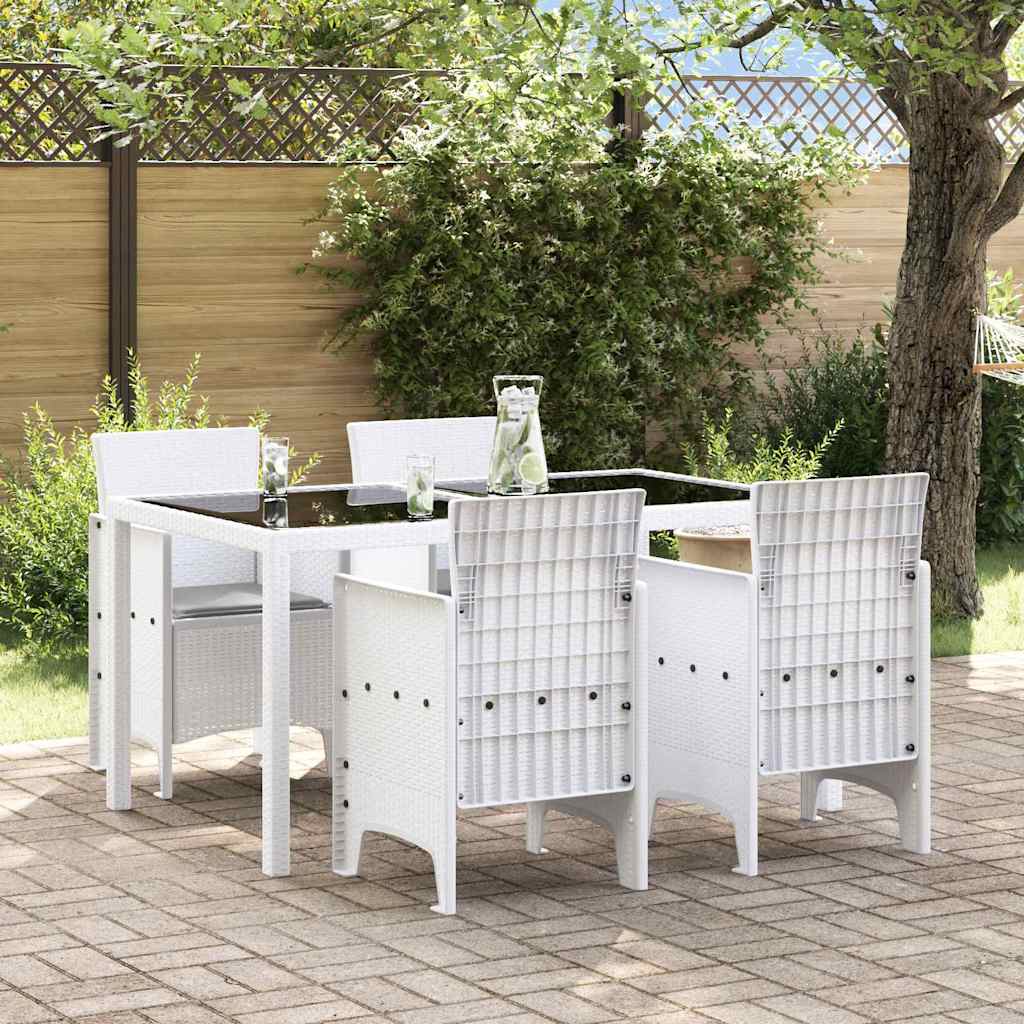 Hage Stol 4 pcs Hvit 53 x 49 x 85 cm PP