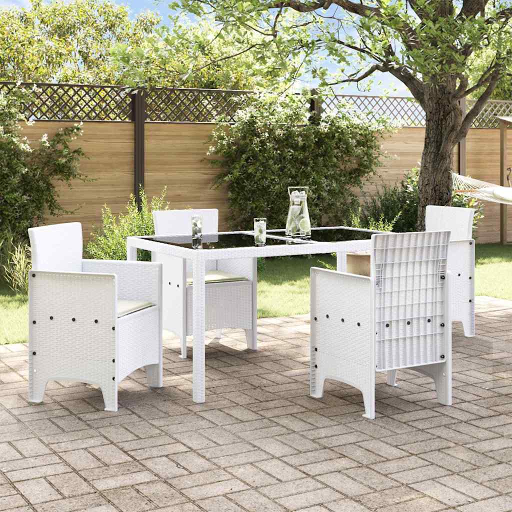 Hage Stol 4 pcs Hvit 53 x 49 x 85 cm PP