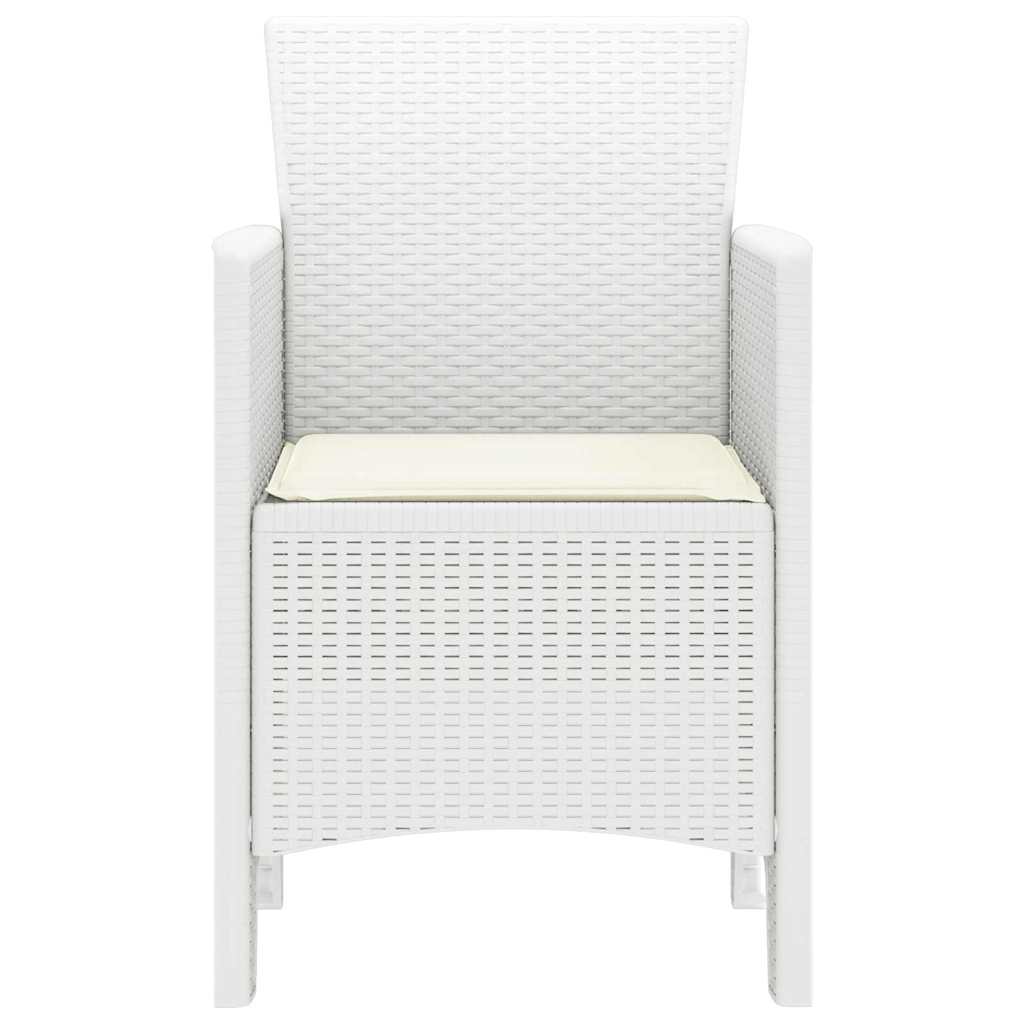 Hage Stol 4 pcs Hvit 53 x 49 x 85 cm PP