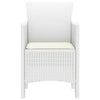Hage Stol 4 pcs Hvit 53 x 49 x 85 cm PP