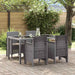 Hage Stol med pute 4 pcs Lysegrå 53 x 49 x 85 cm Polypropen