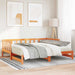 Seng med trundle Vokset Brun 203,5 x 184 x 66 cm Massivt furu