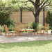 Hagesofa Set 4 pcs Naturlig Massivt Teaktre
