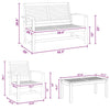 Hagesofa Set Naturlig Heltre teak