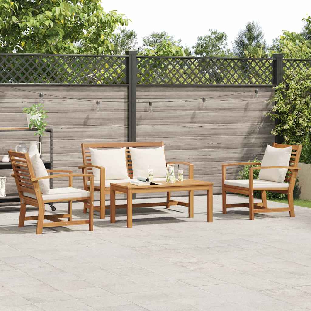 Hagesofa Set Naturlig Heltre teak