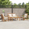 Hagesofa Set Naturlig Heltre teak