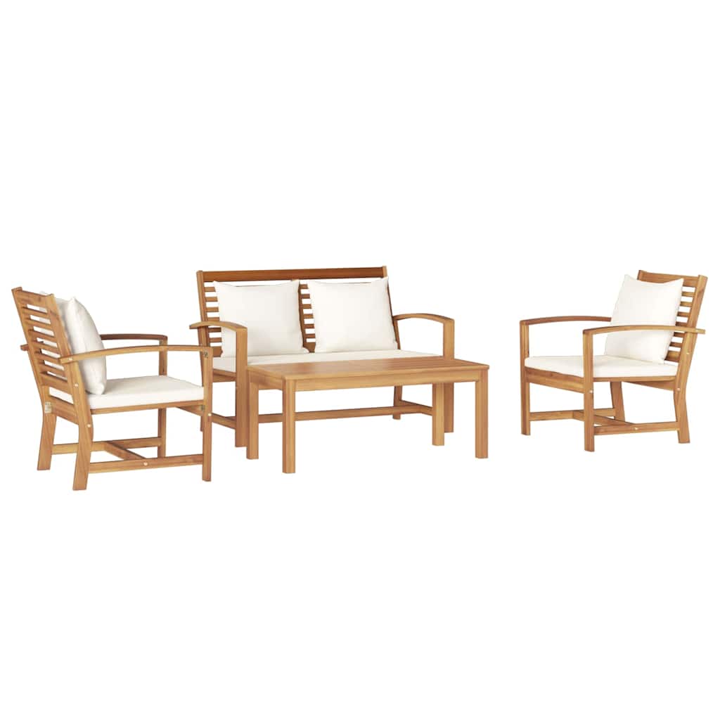 Hagesofa Set Naturlig Heltre teak