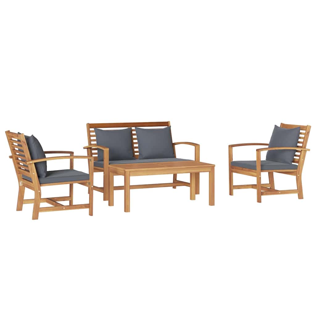 Hagesofa Set Naturlig Heltre teak
