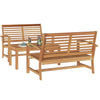 Hagesofa Set Naturlig Heltre teak