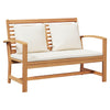 Hagesofa Set Naturlig Heltre teak