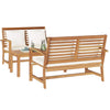 Hagesofa Set Naturlig Heltre teak