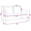 Hagesofa Set Naturlig Heltre teak