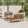 Hagesofa Set Naturlig Heltre teak