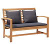 Hagesofa Set Naturlig Heltre teak