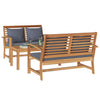 Hagesofa Set Naturlig Heltre teak