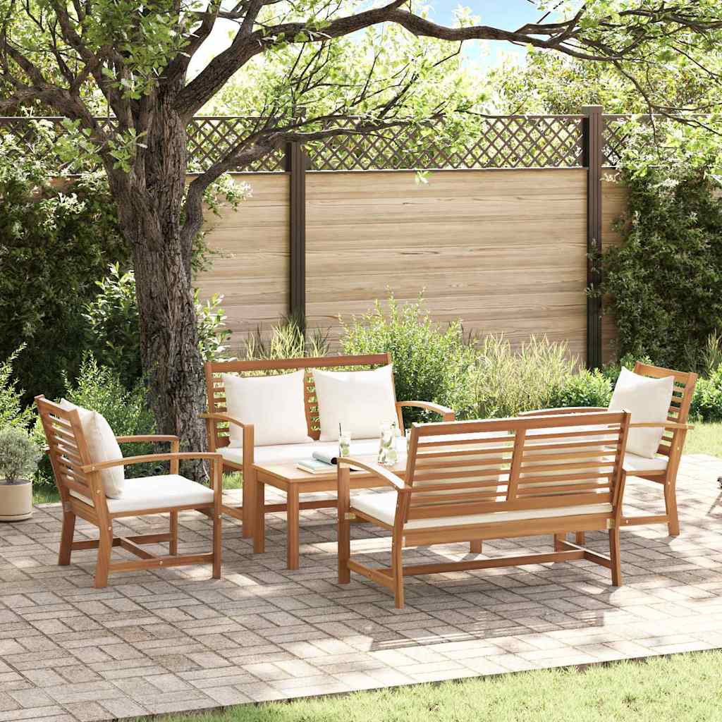 Hagesofa Set Naturlig Heltre teak