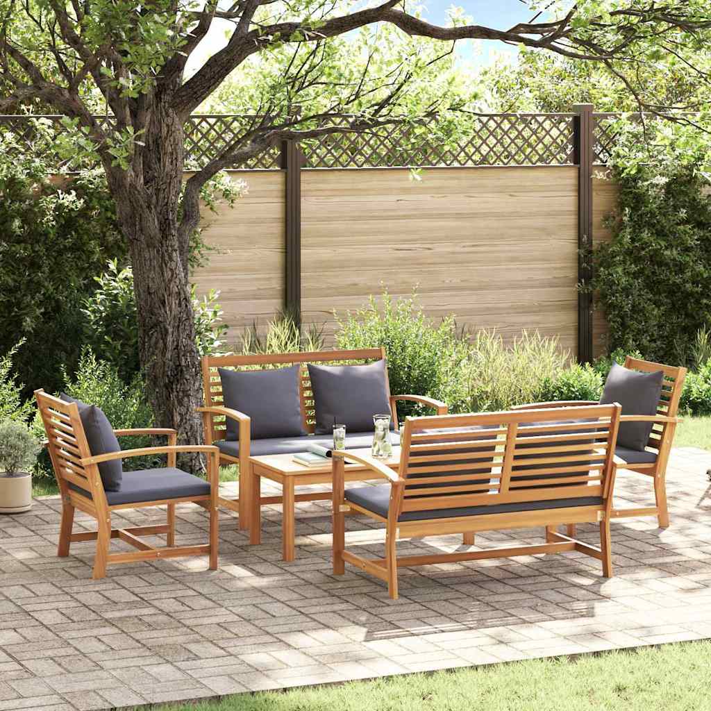 Hagesofa Set Naturlig Heltre teak