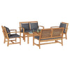 Hagesofa Set Naturlig Heltre teak