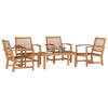 Hagesofa Set Naturlig Heltre teak