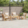 Hagesofa Set Naturlig Heltre teak