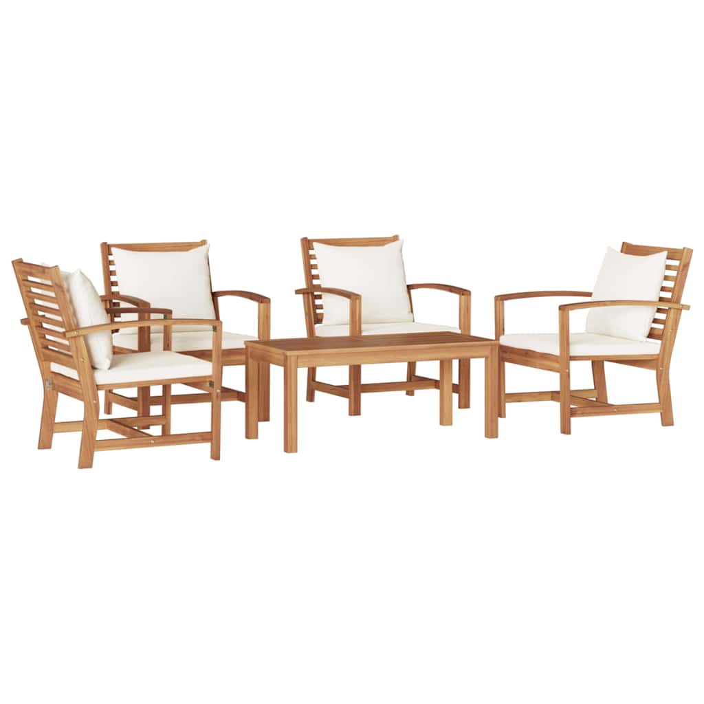 Hagesofa Set Naturlig Heltre teak