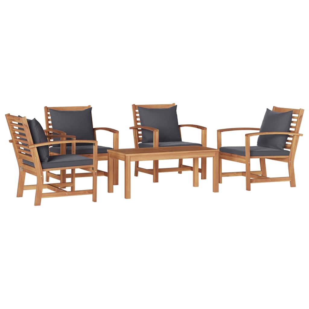 Hagesofa Set Naturlig Heltre teak